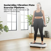 Social Hike 68cm Vibration Plate Machine Full Body Workout Platform White V238-SUPDZ-48199027526