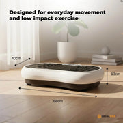 Social Hike 68cm Vibration Plate Machine Full Body Workout Platform White V238-SUPDZ-48199027526