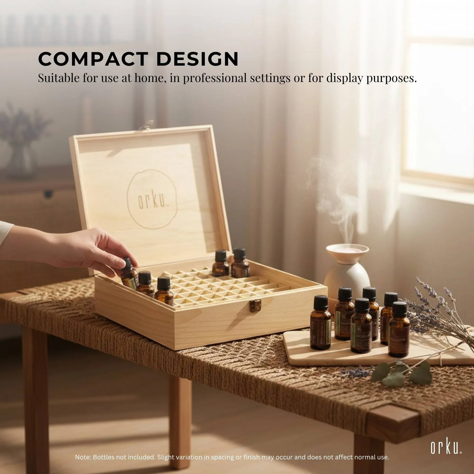 Orku 74 Essential Oil Bottle Storage Box Wooden Organiser Aromatherapy Case V238-SUPDZ-52711862150