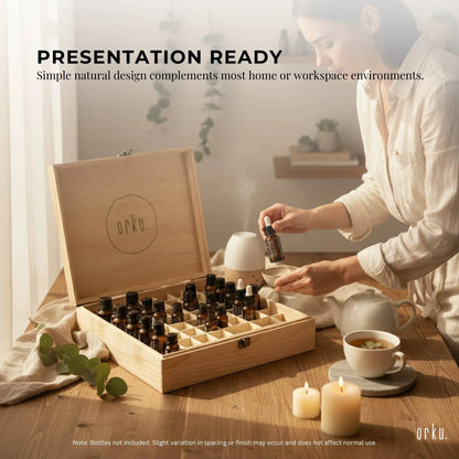 Orku 74 Essential Oil Bottle Storage Box Wooden Organiser Aromatherapy Case V238-SUPDZ-52711862150