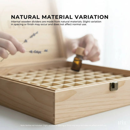 Orku 74 Essential Oil Bottle Storage Box Wooden Organiser Aromatherapy Case V238-SUPDZ-52711862150
