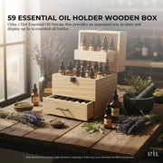 Orku 59 Essential Oil Bottle Storage Box - Wooden 3 Tier Aromatherapy Organiser V238-SUPDZ-52712450758