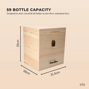 Orku 59 Essential Oil Bottle Storage Box - Wooden 3 Tier Aromatherapy Organiser V238-SUPDZ-52712450758