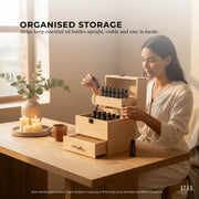 Orku 59 Essential Oil Bottle Storage Box - Wooden 3 Tier Aromatherapy Organiser V238-SUPDZ-52712450758