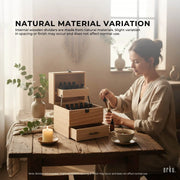 Orku 59 Essential Oil Bottle Storage Box - Wooden 3 Tier Aromatherapy Organiser V238-SUPDZ-52712450758