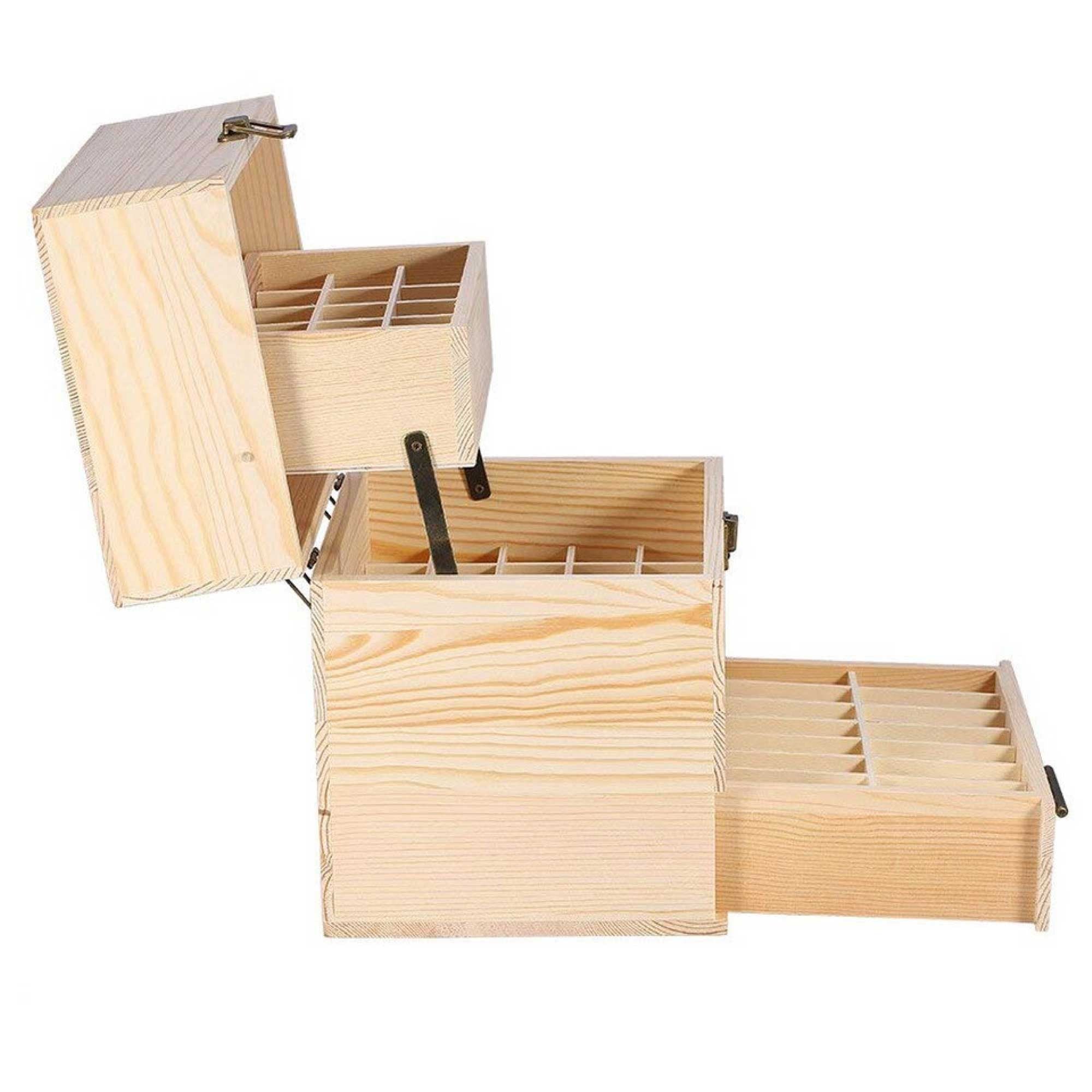 Orku 59 Essential Oil Bottle Storage Box - Wooden 3 Tier Aromatherapy Organiser V238-SUPDZ-52712450758
