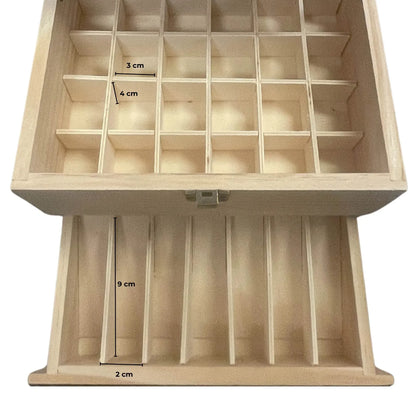 Orku 59 Essential Oil Bottle Storage Box - Wooden 3 Tier Aromatherapy Organiser V238-SUPDZ-52712450758
