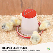 Rooster Farms 1.5Kg Automatic Chicken Feeder - Poultry Hen Feeding Seed Bucket V238-SUPDZ-52768034886