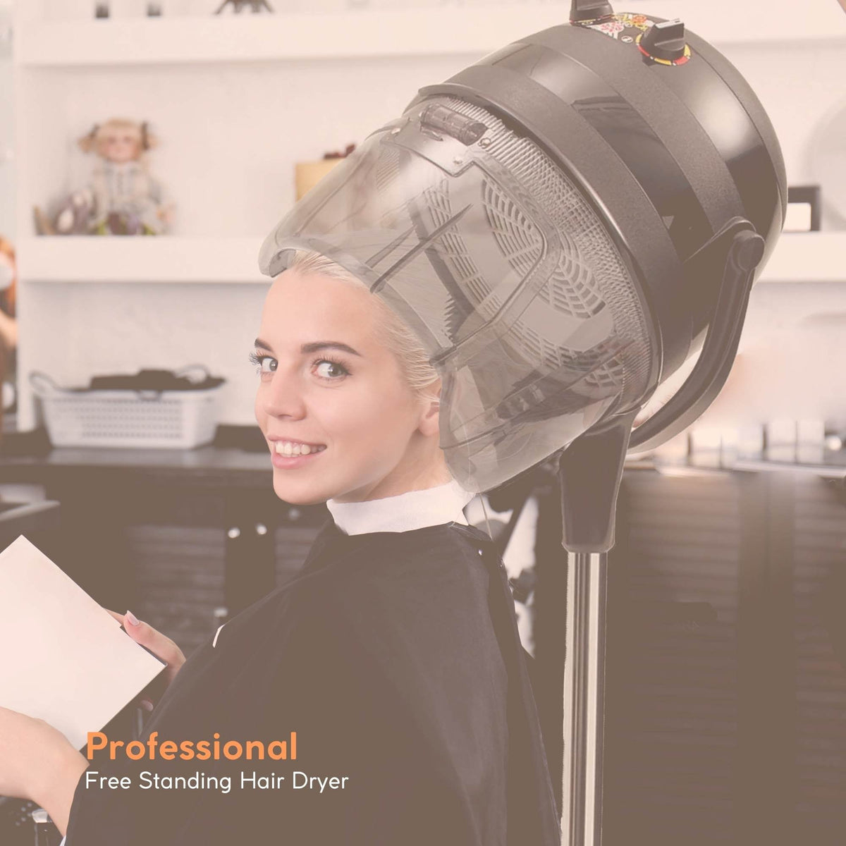 Ellie & Ruby Free Standing Hair Dryer Hood Bonnet Adjustable Salon Hairdryer V238-SUPDZ-60057059334