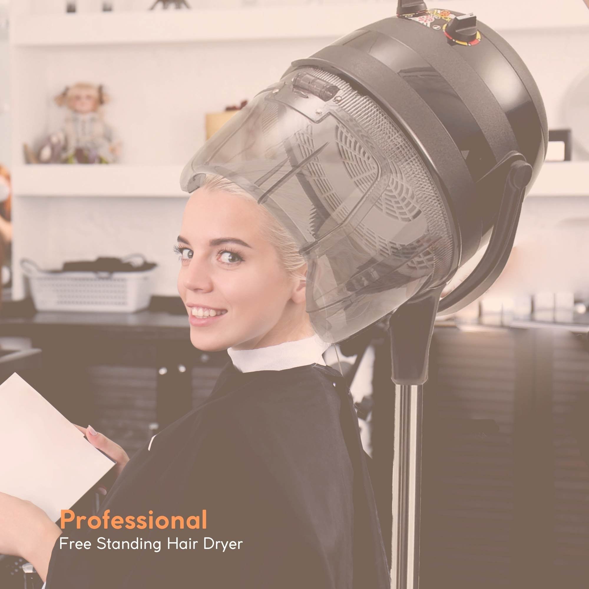 Ellie & Ruby Free Standing Hair Dryer Hood Bonnet Adjustable Salon Hairdryer V238-SUPDZ-60057059334