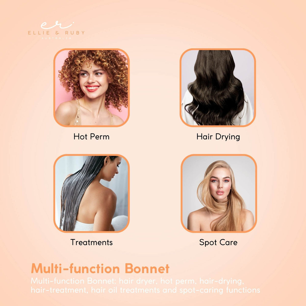 Ellie & Ruby Free Standing Hair Dryer Hood Bonnet Adjustable Salon Hairdryer V238-SUPDZ-60057059334