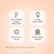 Ellie & Ruby Free Standing Hair Dryer Hood Bonnet Adjustable Salon Hairdryer V238-SUPDZ-60057059334