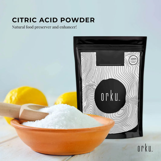 Orku 100g Citric Acid Powder - Food Grade Non GMO Anhydrous Preservative E330 V238-SUPDZ-949433335814