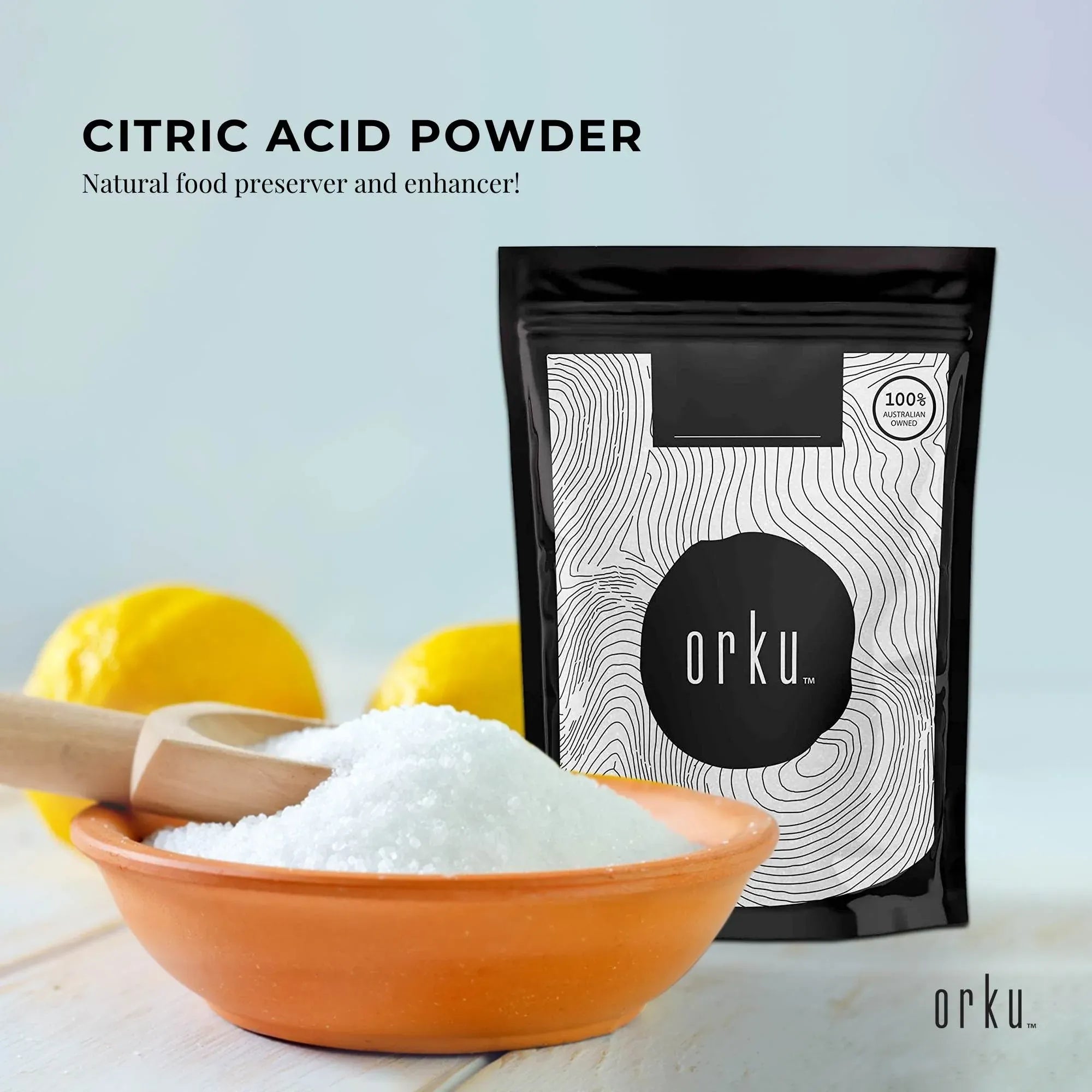 Orku 500g Citric Acid Powder - Food Grade Non GMO Anhydrous Preservative E330 V238-SUPDZ-949473312774