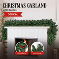 Christabelle 3.05m Christmas Garland with Berries Pine Tree Decoration Ornament V240-112_BHZG10