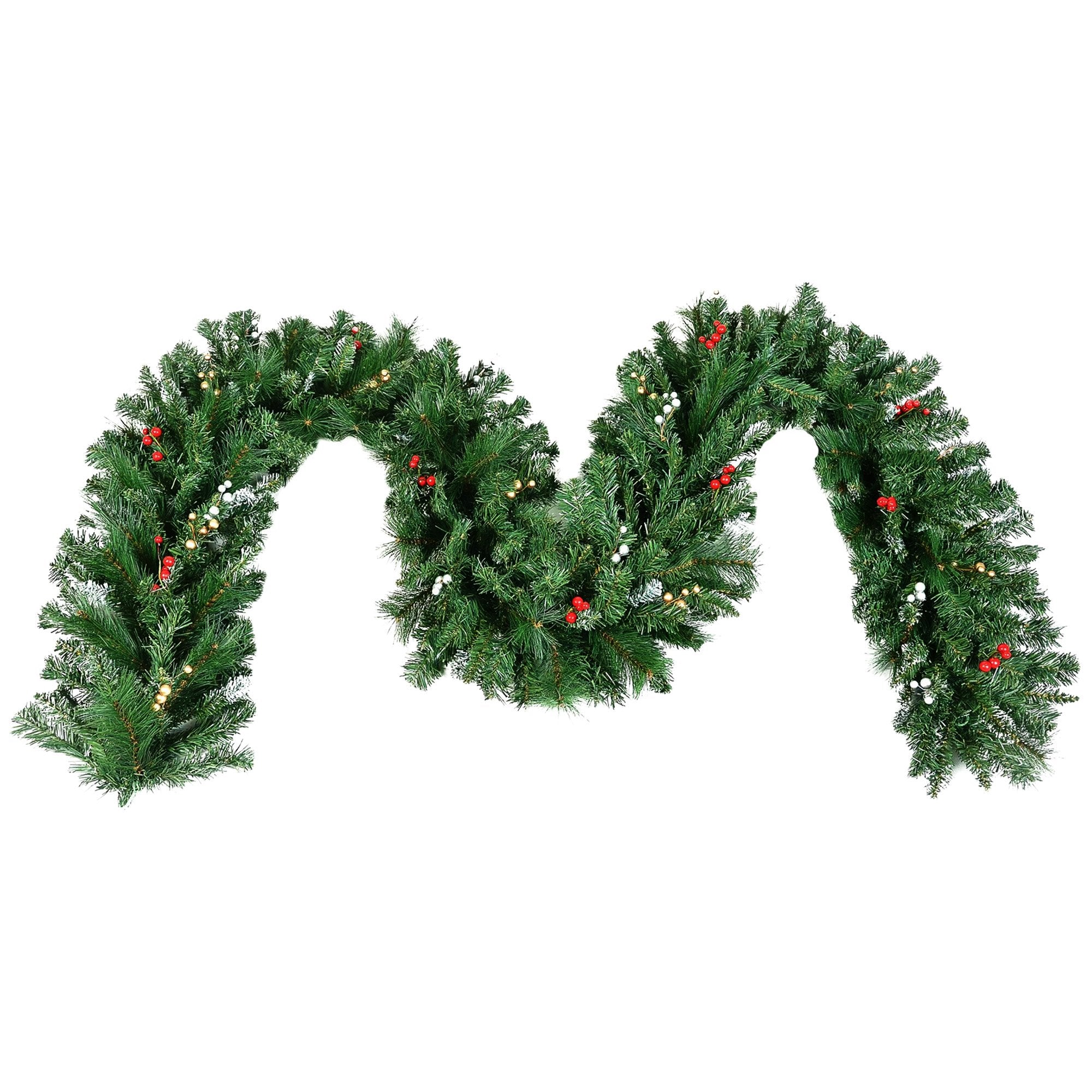 Christabelle 3.05m Christmas Garland with Berries Pine Tree Decoration Ornament V240-112_BHZG10