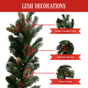 Christabelle 2.7m Christmas Garland with Pine Cones & Berries Pine Tree Decoration Ornament V240-112_BHZG9