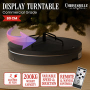 Christabelle 80cm 200kg Commercial Electric Display Turntable Power Outlet Black V240-112_BKL104
