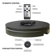Christabelle 80cm 200kg Commercial Electric Display Turntable Power Outlet Black V240-112_BKL104