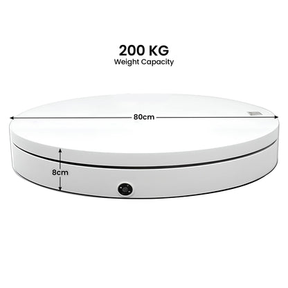 Christabelle 80cm 200kg Commercial Electric Display Turntable Motorised White V240-112_BKL105