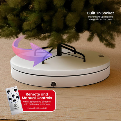 Christabelle 80cm 200kg Commercial Electric Display Turntable Motorised White V240-112_BKL105