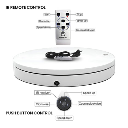 Christabelle 80cm 200kg Commercial Electric Display Turntable Motorised White V240-112_BKL105