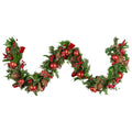 Christabelle 1.85m Christmas Garland with Red Berries Pine Cones Baubles Bows Tree Decoration Ornament V240-112_GUE511