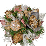 Christabelle 36cm Christmas Tabletop Topiary Tree Jewelled Baubles, Berries, Flowers and Pine Cones Festive V240-112_GUE518