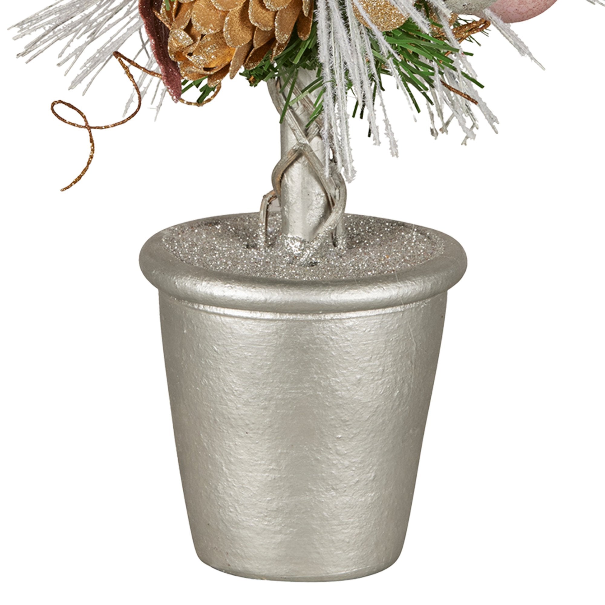 Christabelle 36cm Christmas Tabletop Topiary Tree Jewelled Baubles, Berries, Flowers and Pine Cones Festive V240-112_GUE518