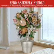 Christabelle 36cm Christmas Tabletop Topiary Tree Jewelled Baubles, Berries, Flowers and Pine Cones Festive V240-112_GUE518