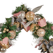 Christabelle Premium 1.8m Christmas Garland Jewelled Baubles & Berries Tree Decoration Ornament Pink Silver V240-112_GUE525