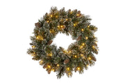 Christabelle 61cm Christmas Wreath Cashmere Pine with LED Lights Front Door Decoration Ornament V240-112_HZC61