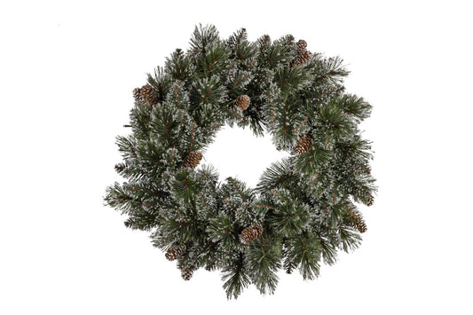 Christabelle 61cm Christmas Wreath Cashmere Pine with LED Lights Front Door Decoration Ornament V240-112_HZC61