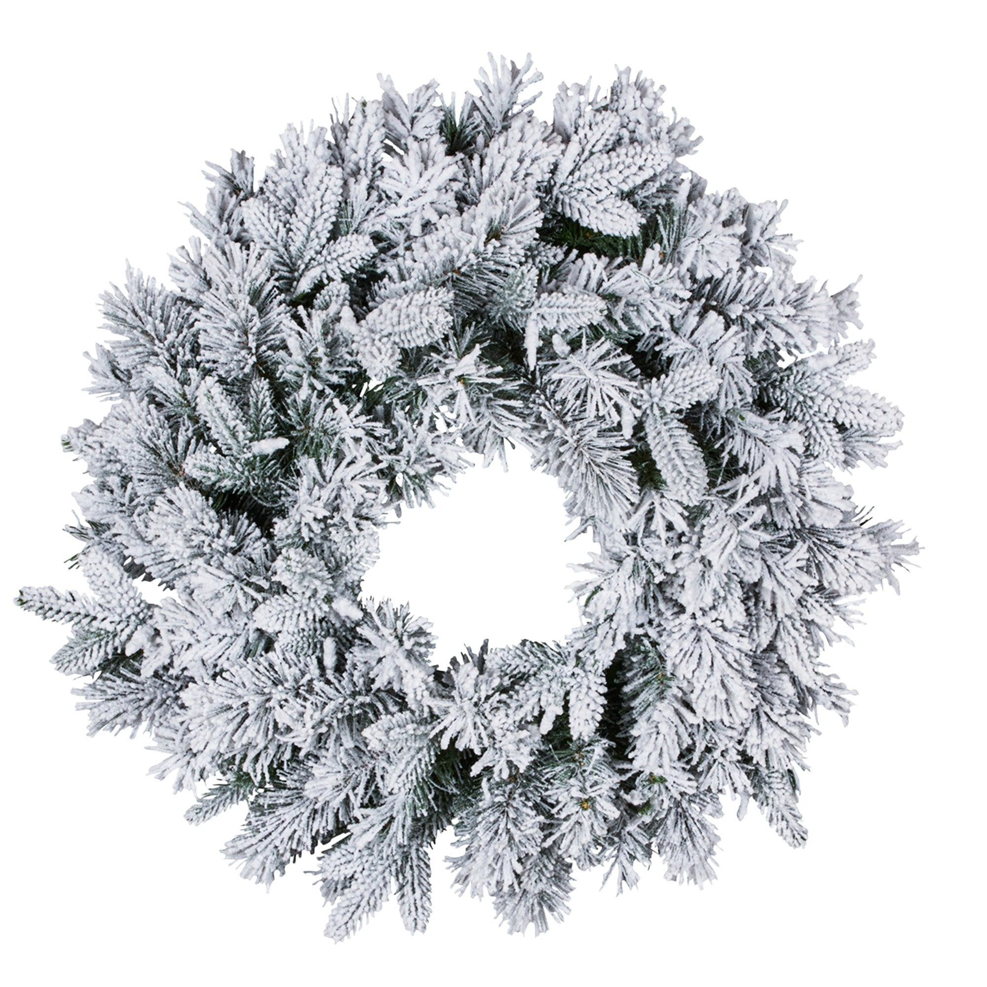 Christabelle Christmas Wreath Snowy Atica Pre-Lit with LED Lights Front Door Decoration Ornament V240-112_HZSA61