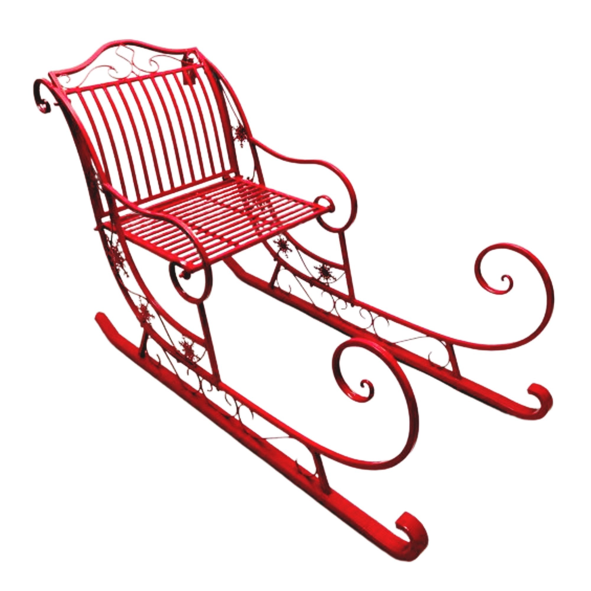 Christabelle Christmas Sleigh With Red Finish - Metal 150cm V240-112_JHC204R