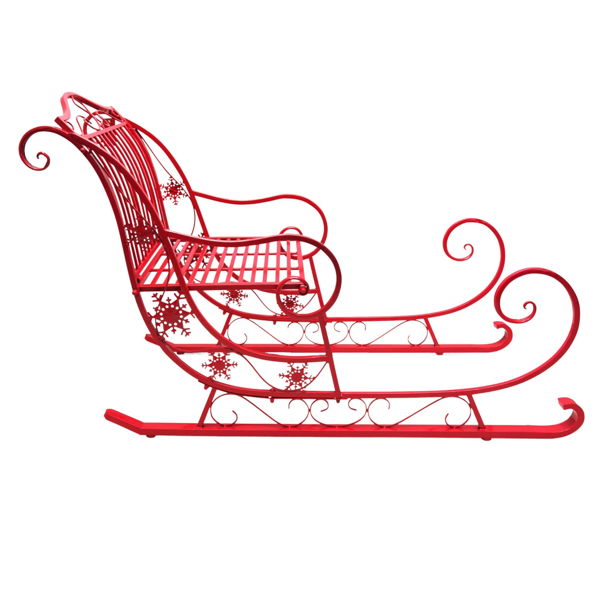 Christabelle Christmas Sleigh With Red Finish - Metal 150cm V240-112_JHC204R