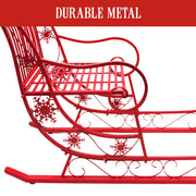 Christabelle Christmas Sleigh With Red Finish - Metal 150cm V240-112_JHC204R
