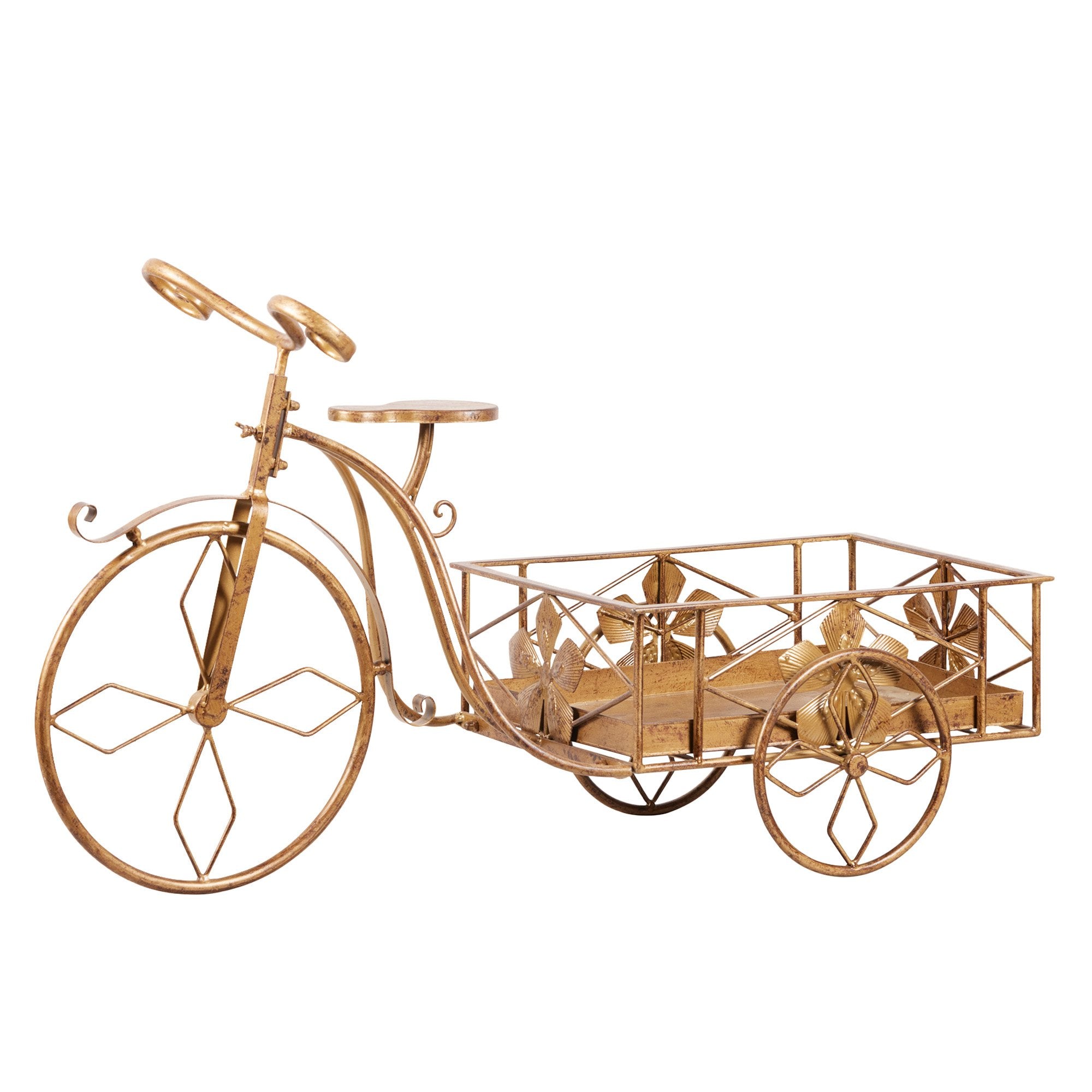 Christabelle Antique Gold Bicycle Christmas Tree Display Decoration Ornament V240-112_JHC501