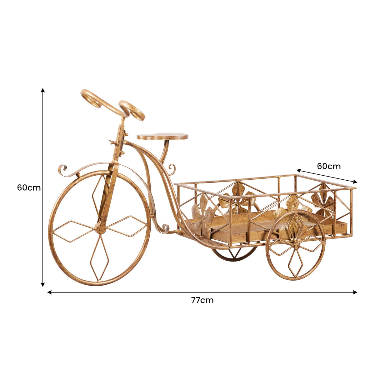 Christabelle Antique Gold Bicycle Christmas Tree Display Decoration Ornament V240-112_JHC501