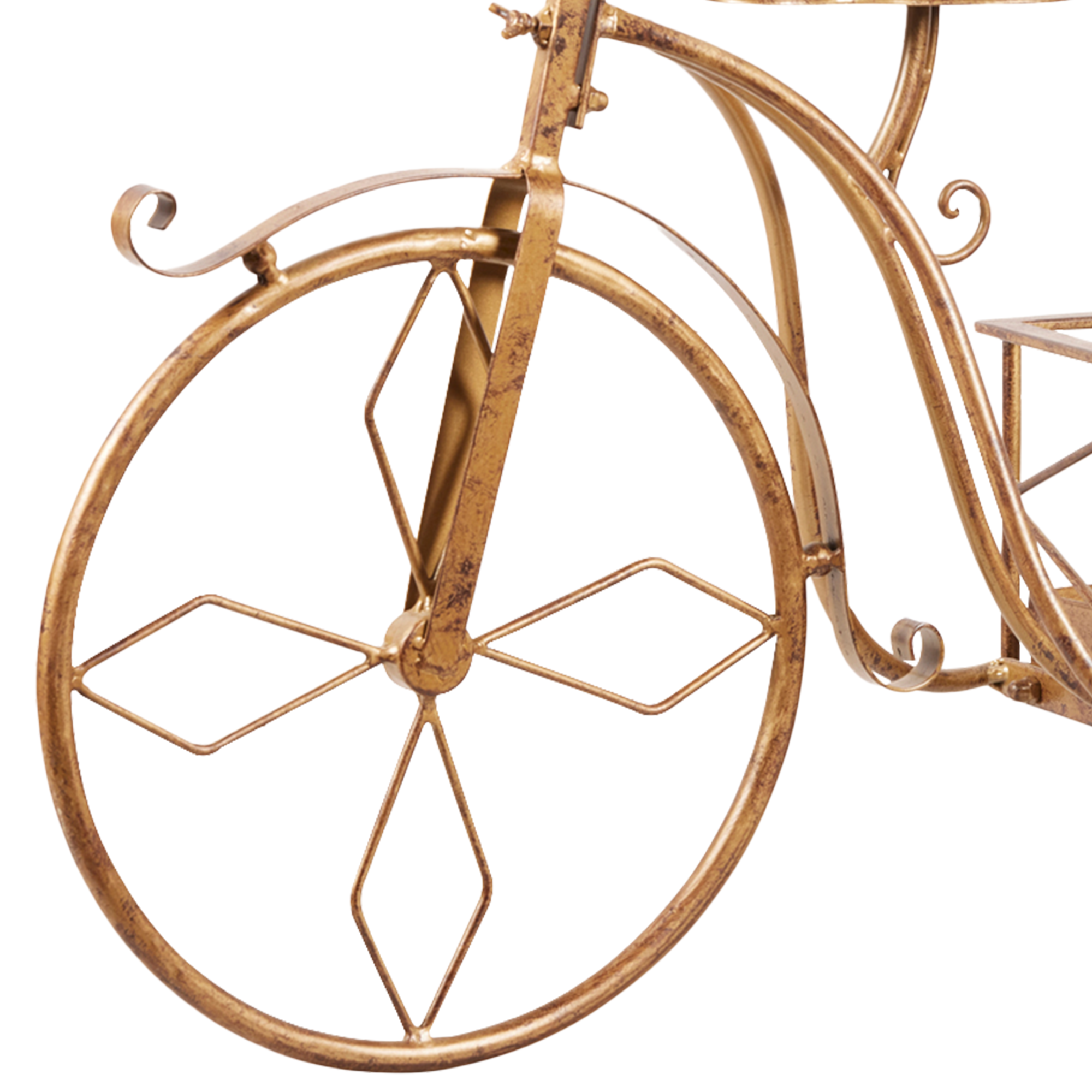 Christabelle Antique Gold Bicycle Christmas Tree Display Decoration Ornament V240-112_JHC501