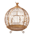 Christabelle Antique Gold Metal Art Iron Wrought Material Bird Cage Display Christmas Decor V240-112_JHC502