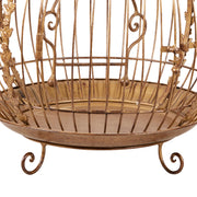 Christabelle Antique Gold Metal Art Iron Wrought Material Bird Cage Display Christmas Decor V240-112_JHC502