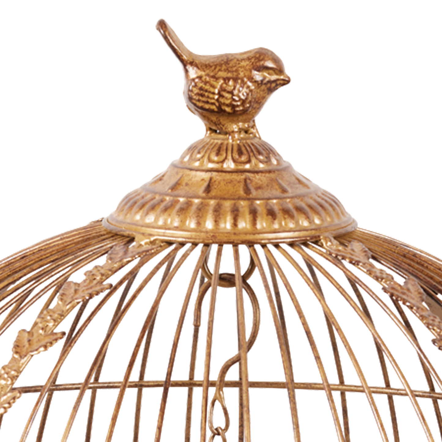 Christabelle Antique Gold Metal Art Iron Wrought Material Bird Cage Display Christmas Decor V240-112_JHC502