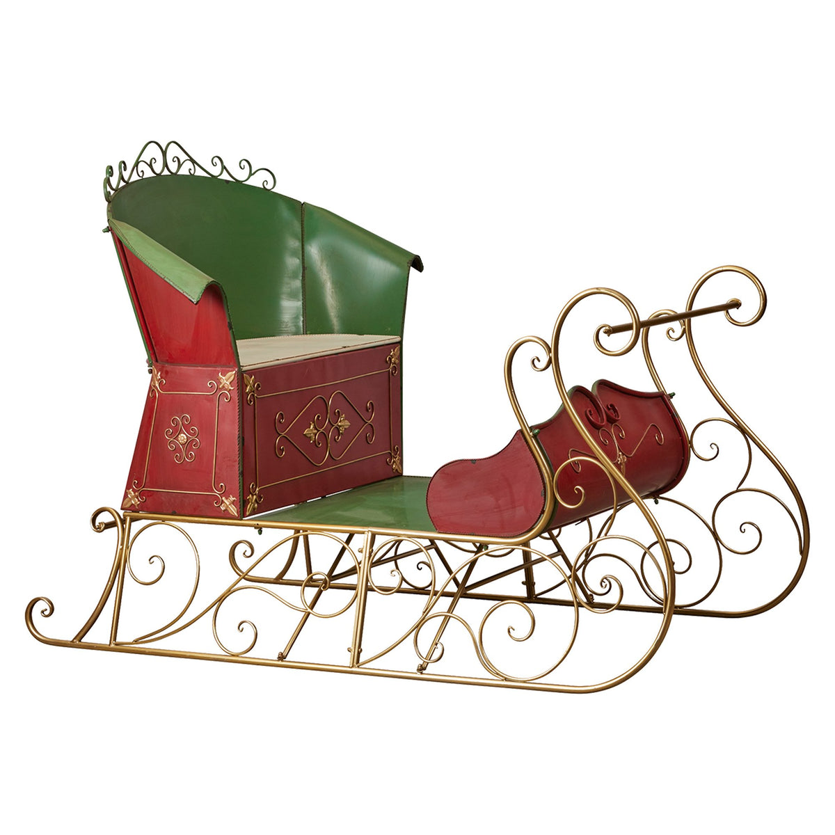 Christabelle Jumbo Life Size 210cm Rustic Christmas Sleigh Display Steel Art Christmas Decoration V240-112_JHC600