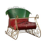 Christabelle Jumbo Life Size 210cm Rustic Christmas Sleigh Display Steel Art Christmas Decoration V240-112_JHC600