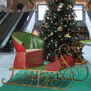 Christabelle Jumbo Life Size 210cm Rustic Christmas Sleigh Display Steel Art Christmas Decoration V240-112_JHC600