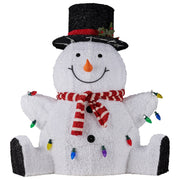 Christabelle 82cm Sitting Snowman Christmas Display with Lights V240-112_MHA505