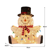 Christabelle 82cm Sitting Snowman Christmas Display with Lights V240-112_MHA505