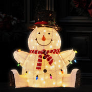 Christabelle 82cm Sitting Snowman Christmas Display with Lights V240-112_MHA505