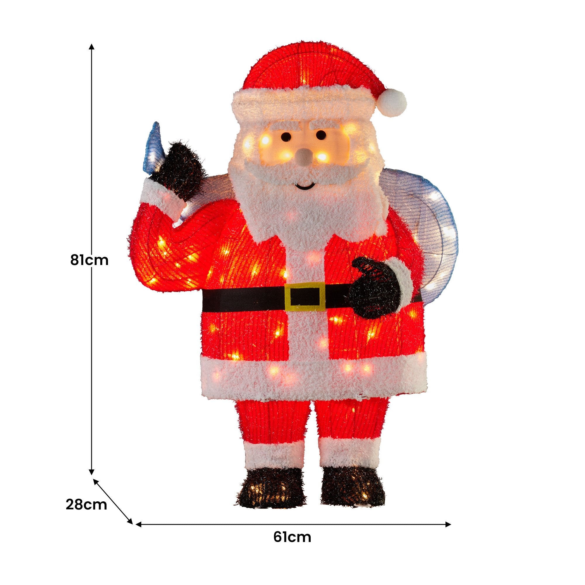 Christabelle 81cm Christmas Santa Display with Lights V240-112_MHA506